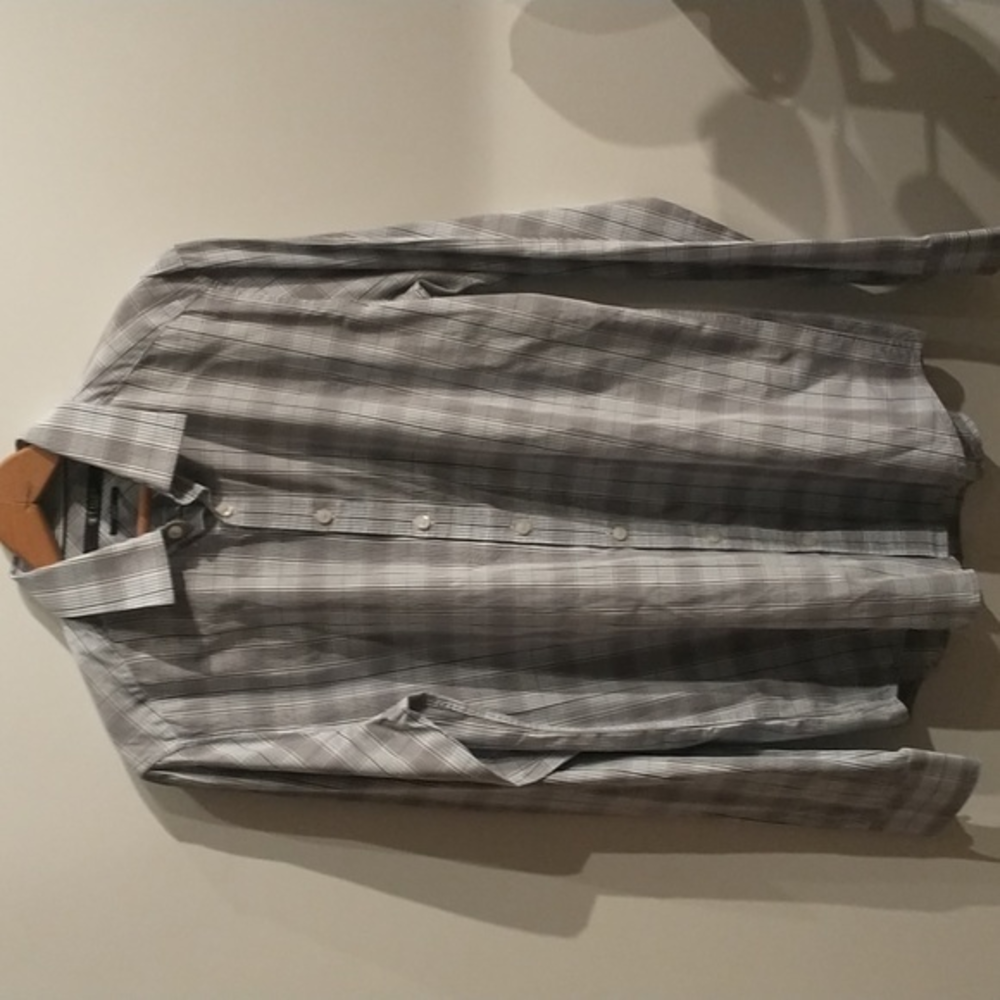 Tiger of Sweden Dress Shirt.‎ Checkered Blue. Size 16.